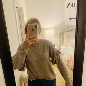 Zara sweater with ruffles on arm never worn